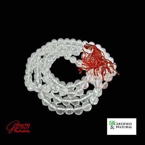 Sphatik Mala Diamond Cut 9MM